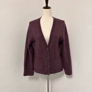 Gap Purple Cardigan Sweater Sz L